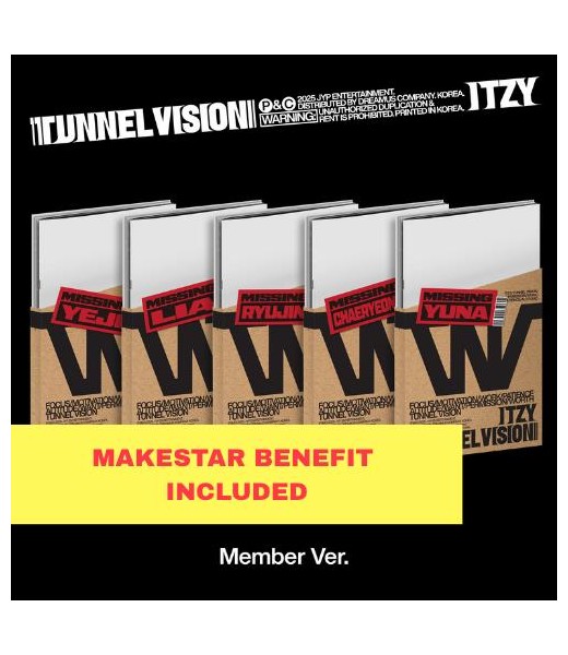 (MAKESTAR) ITZY - [TUNNEL VISION] (Member Ver.) (5 TYPES Random) karta pob itzy kpop album kpop poznan sklep z z muzyką