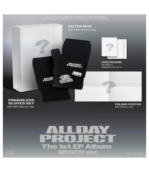 Preorder: ALLDAY PROJECT - ALLDAY PROJECT (MERCH ver.) (FINGERLESS GLOVES ver.)  album kpop kpopszop polska