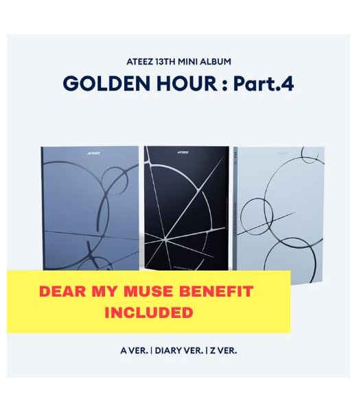 Preorder: ATEEZ - [GOLDEN HOUR : Part.4] pob DEAR MY MUSE album kpop ateez kpopszop