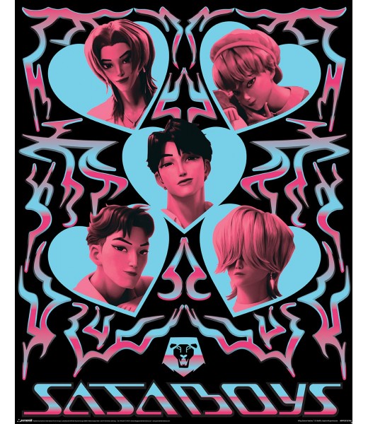 Plakat - K-Pop Demon Hunters (Saja Boys Hearts) kpop plakat