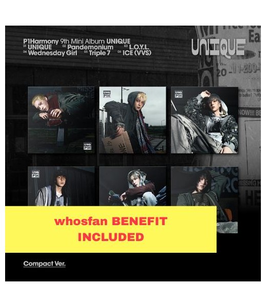 Preorder: (whosfan) P1Harmony - UNIQUE (Compact Ver.) album kpop sklep z albumami kpop polska