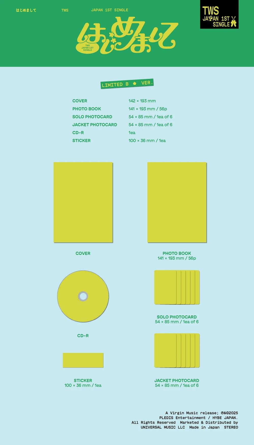 [Pre-Order] TWS - JAPAN FIRST SINGLE [はじめまして] (LIMITED B VER.)