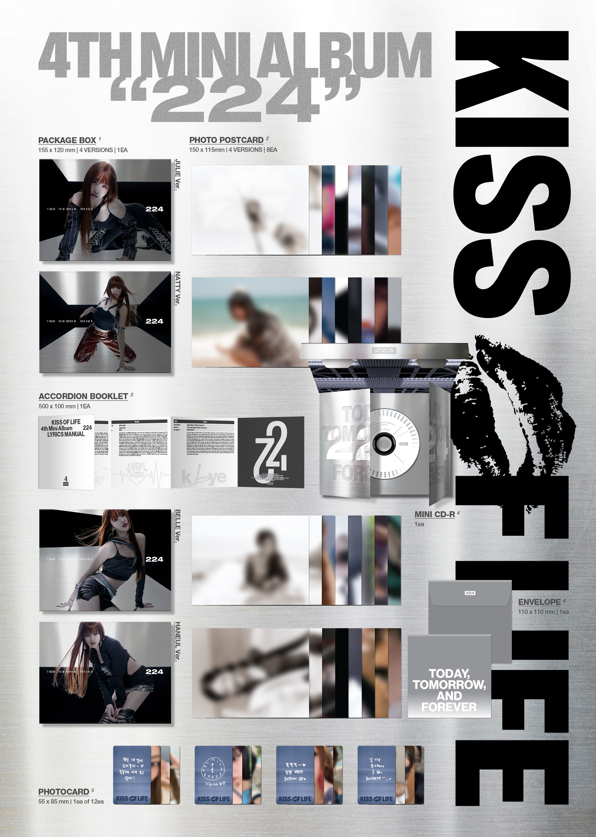 KISS OF LIFE - 4th mini album [224] (Digipack Ver.) (4 TYPES Random)
