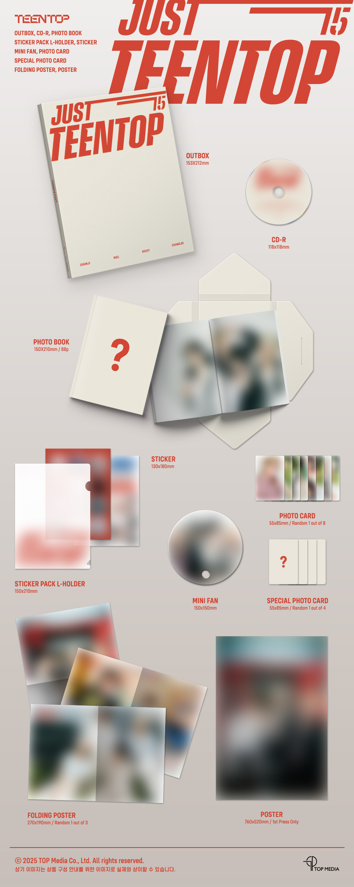 sklad albumu  TEENTOP - mini album [Just 15, Just Teen Top] (CD ver.)